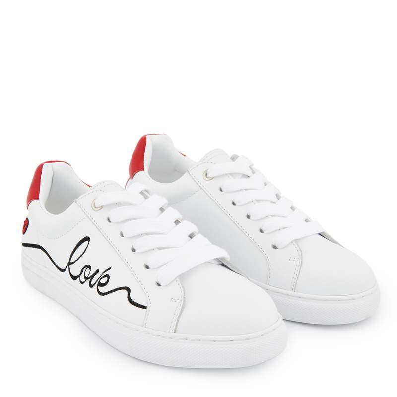 Baskets en cuir Simone love always black ink