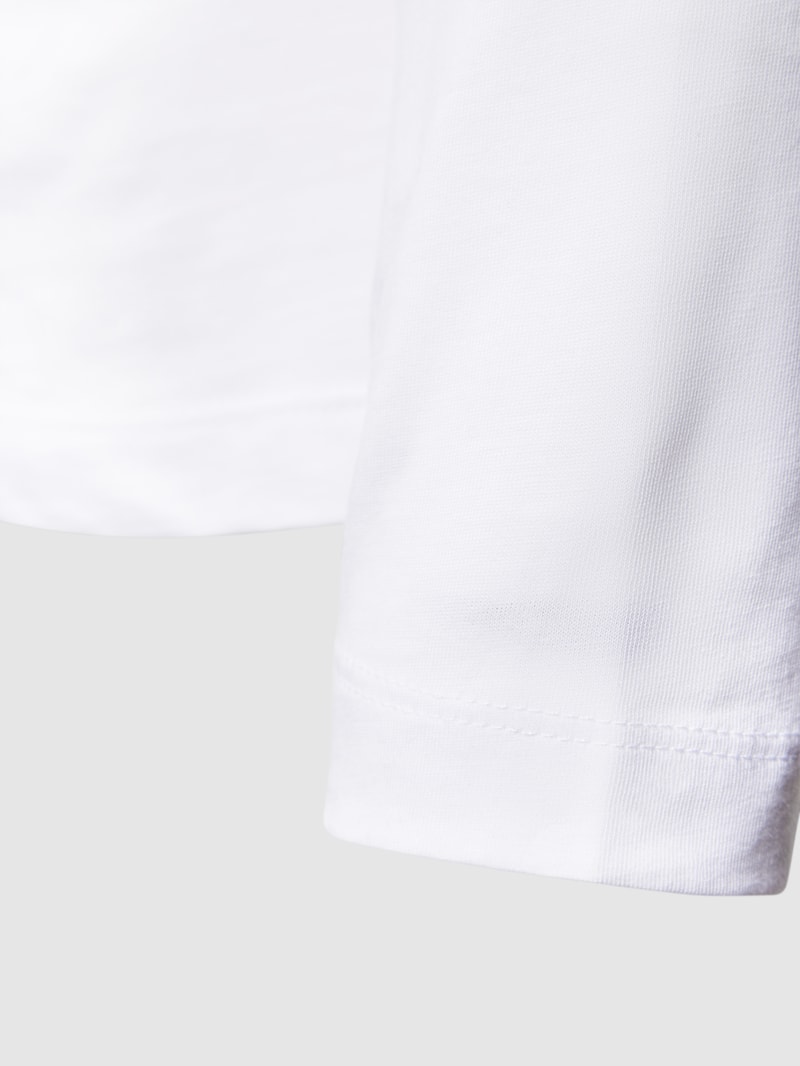 Longsleeve aus Baumwolle mit V-Ausschnitt im 2er-Pack in weiß