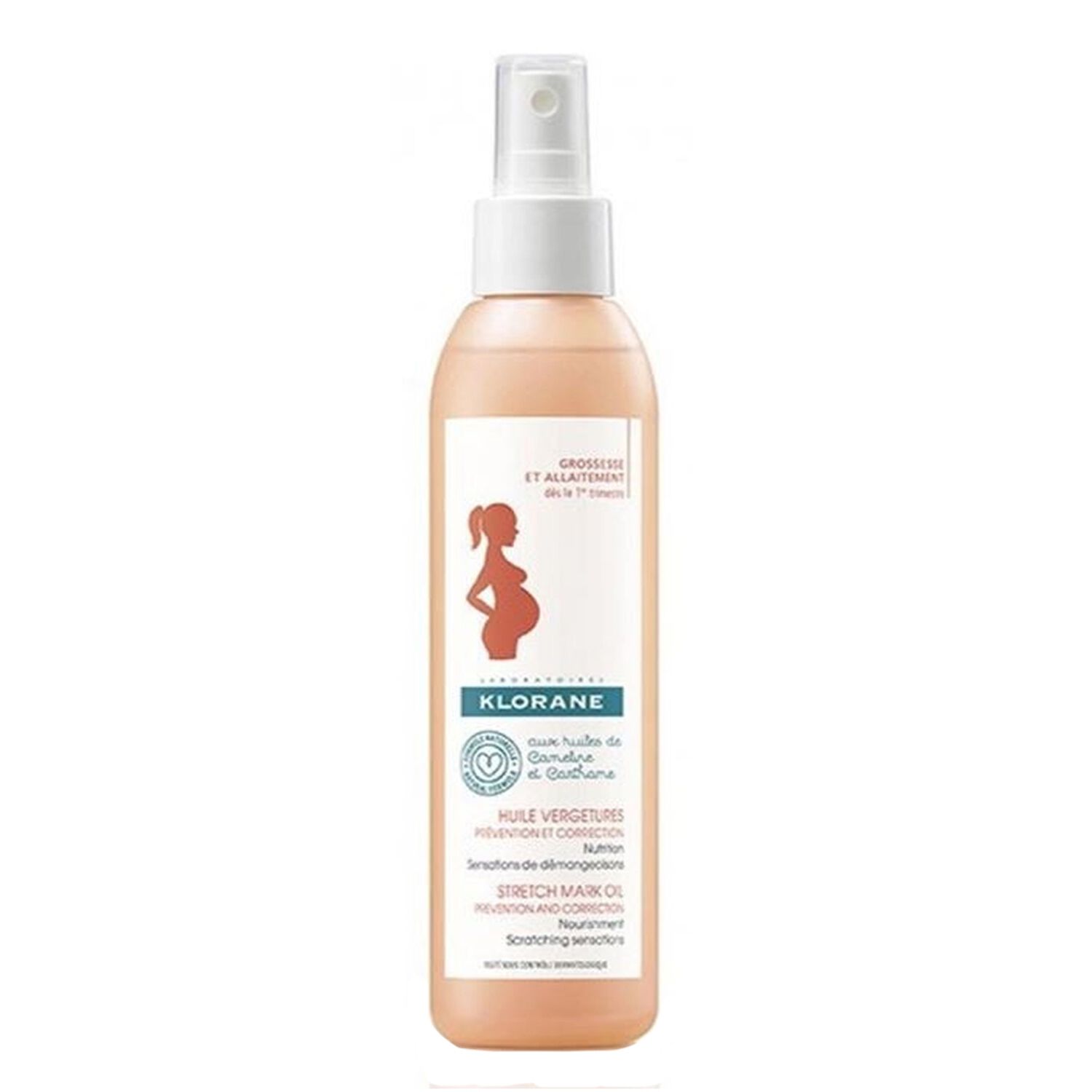 Klorane Huile Vergetures Nutrition - Caméline et Carthame - 200 ml