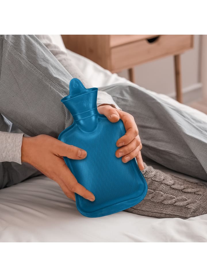 relaxdays Wärmflasche in Blau - 1 Liter günstig kaufen onesize