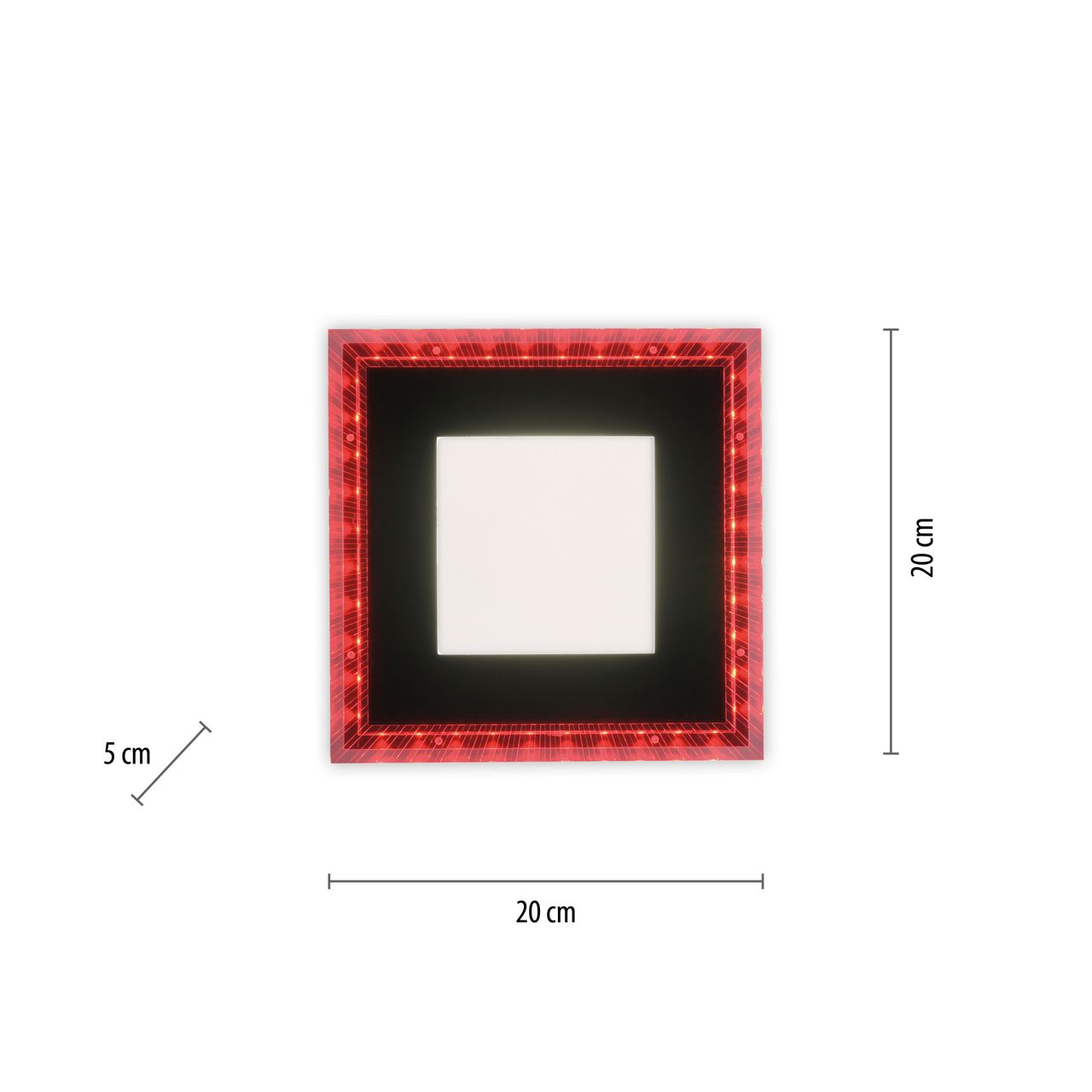 JUST LIGHT LED-Deckenleuchte ACRI, mit RGB Farbmodus, CCT, dimmbar, schwarz