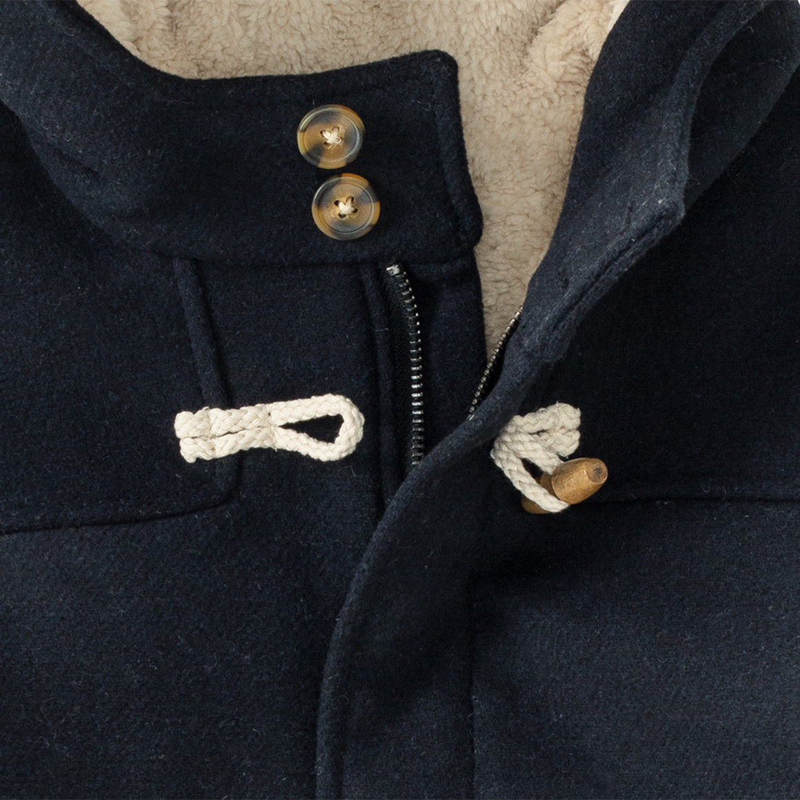 Jungen Dufflecoat-Mantel mit Knebelknöpfen
