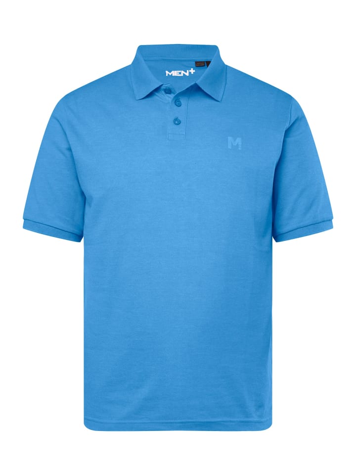 Men Plus Poloshirt in himmelblau günstig kaufen
