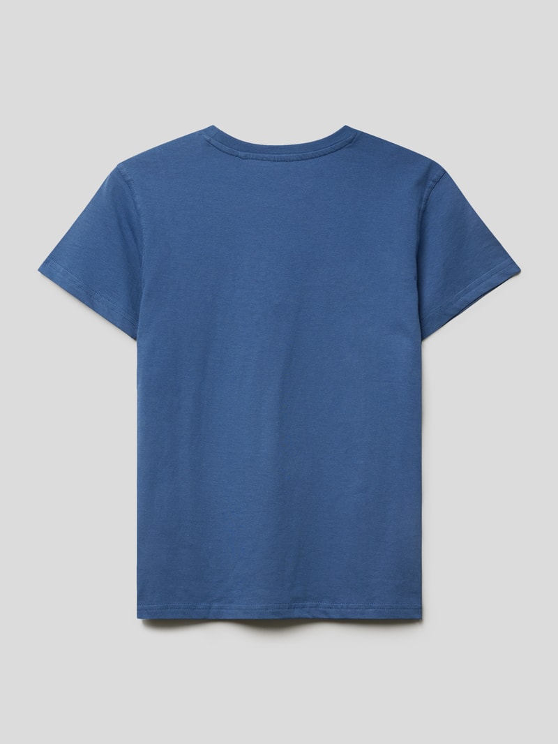 T-Shirt mit Motiv-Print in blau