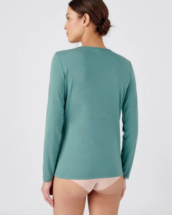 T-shirt manches longues Thermol'love tulle plumetis
