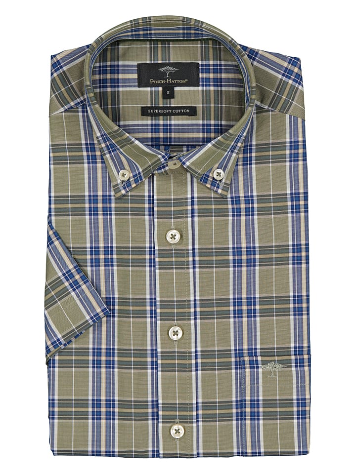 FYNCH-HATTON Hemd - Casual fit - in Khaki günstig kaufen