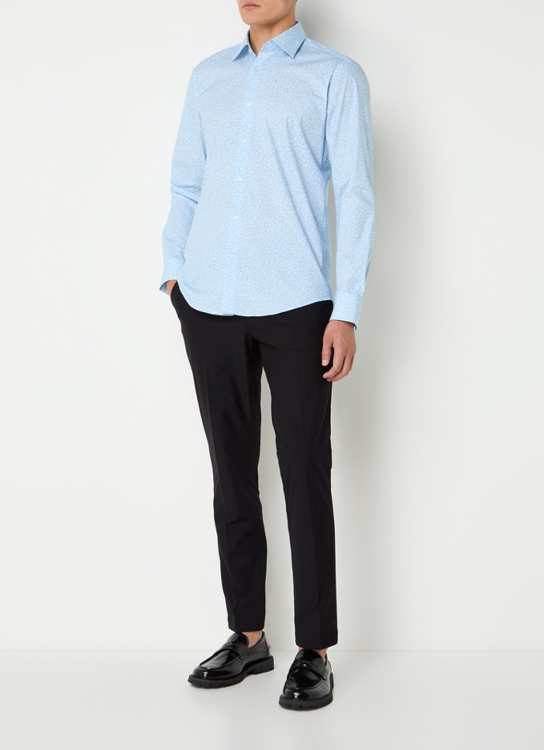 Camisa HUGO BOSS Joe de corte regular com estampa floral.