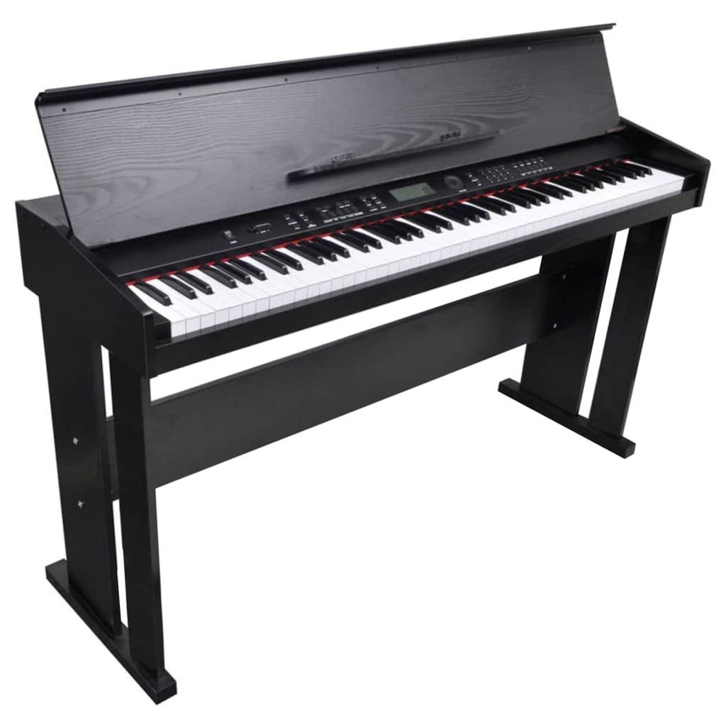 vidaXL Digitalpiano Elektro Klavier Digital E-Piano mit 88 Tasten & Notenablage, (88 tlg)