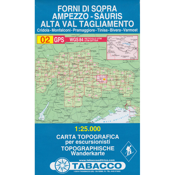 TABACCO 02 FORNI DI SOPRA AMPEZZO - Wanderkarte