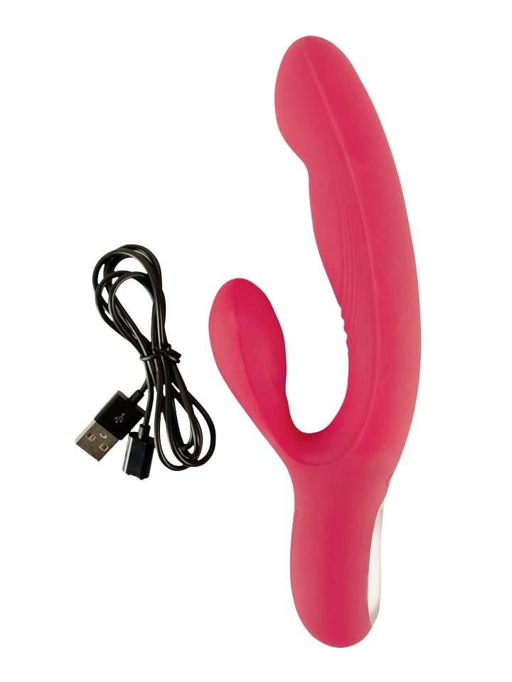 Sweet Smile Rabbitvibrator Thumping Rabbit Vibrator in rot günstig kaufen 21,2 cm