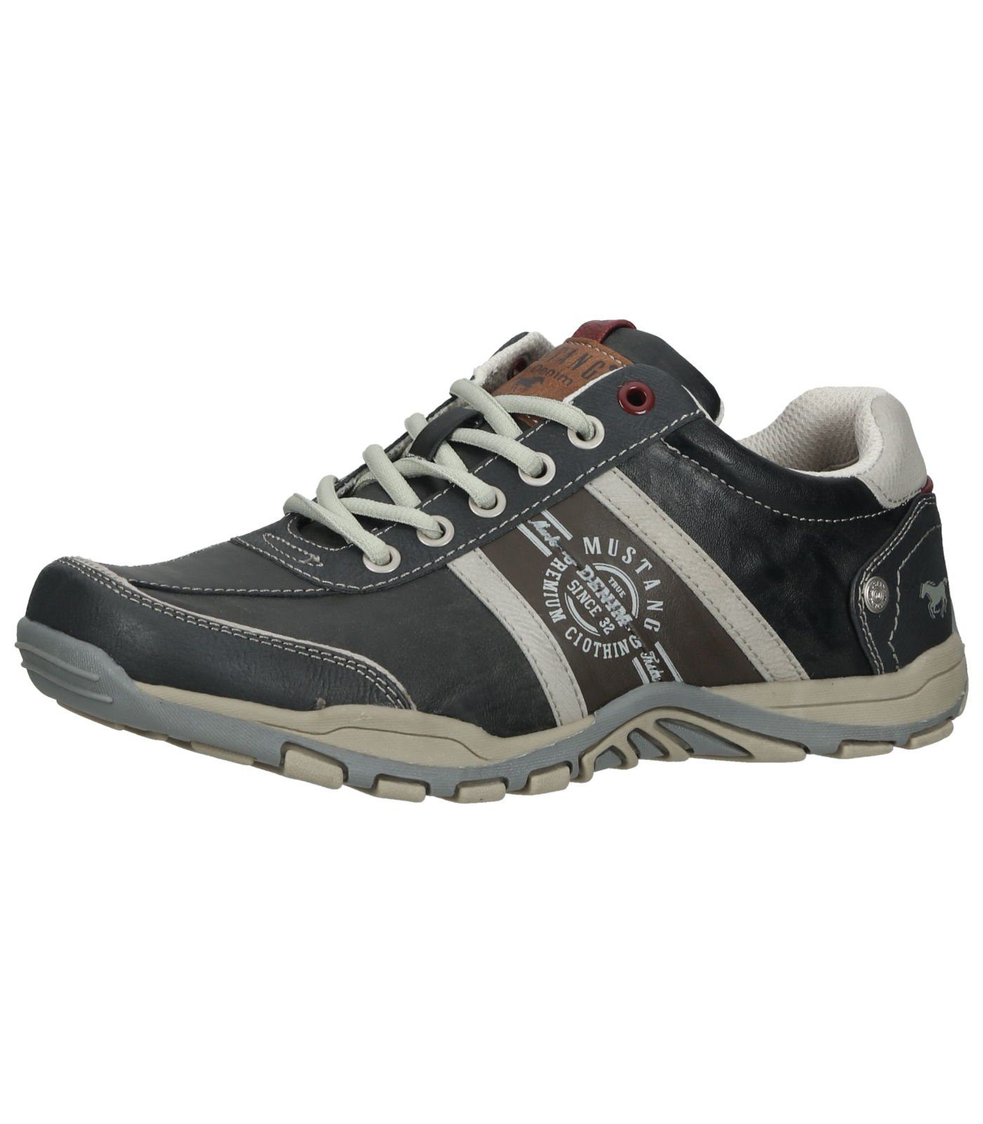 MUSTANG Halbschuhe Lederimitat Schnürschuh