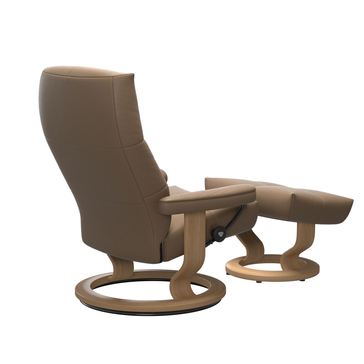 Stressless Sessel David M Classic mit Hocker Almond