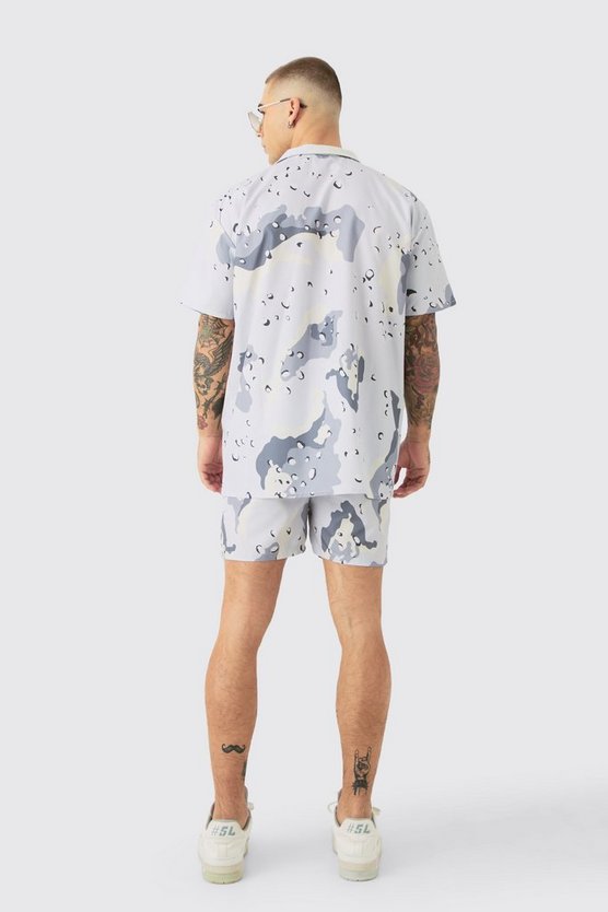 Oversize Ripstop Camouflage Hemd & Badehose