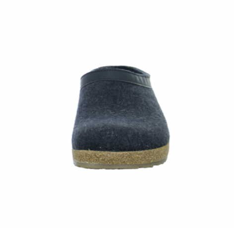 HAFLINGER Hausschuhe grau Torben-graphit Filz/Leder