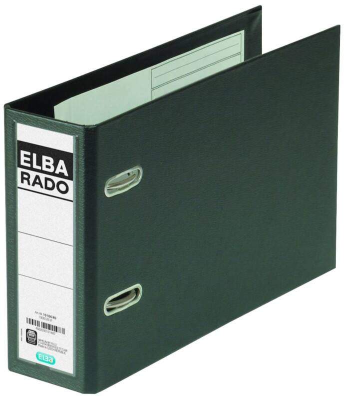 ELBA Rado Plast Ordner DIN A5 75 mm Schwarz 2 Ringe 100022638 Pappkarton, PP (Polypropylen) Querformat