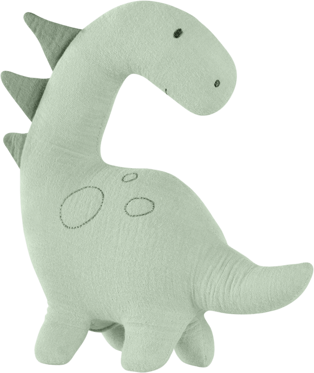Spieltier Dino aus Musselin, grün, 1 St