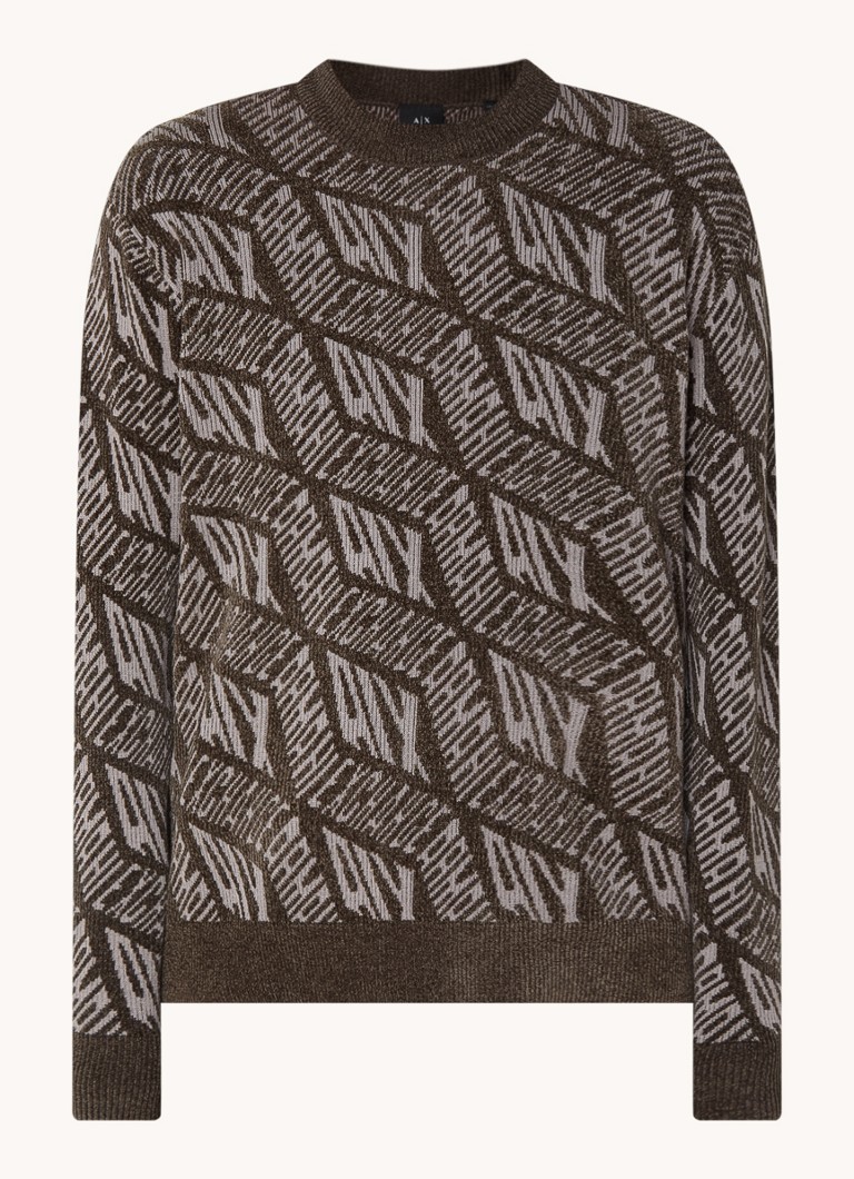 Maglione a maglia grossa Armani Exchange con motivo a maglia