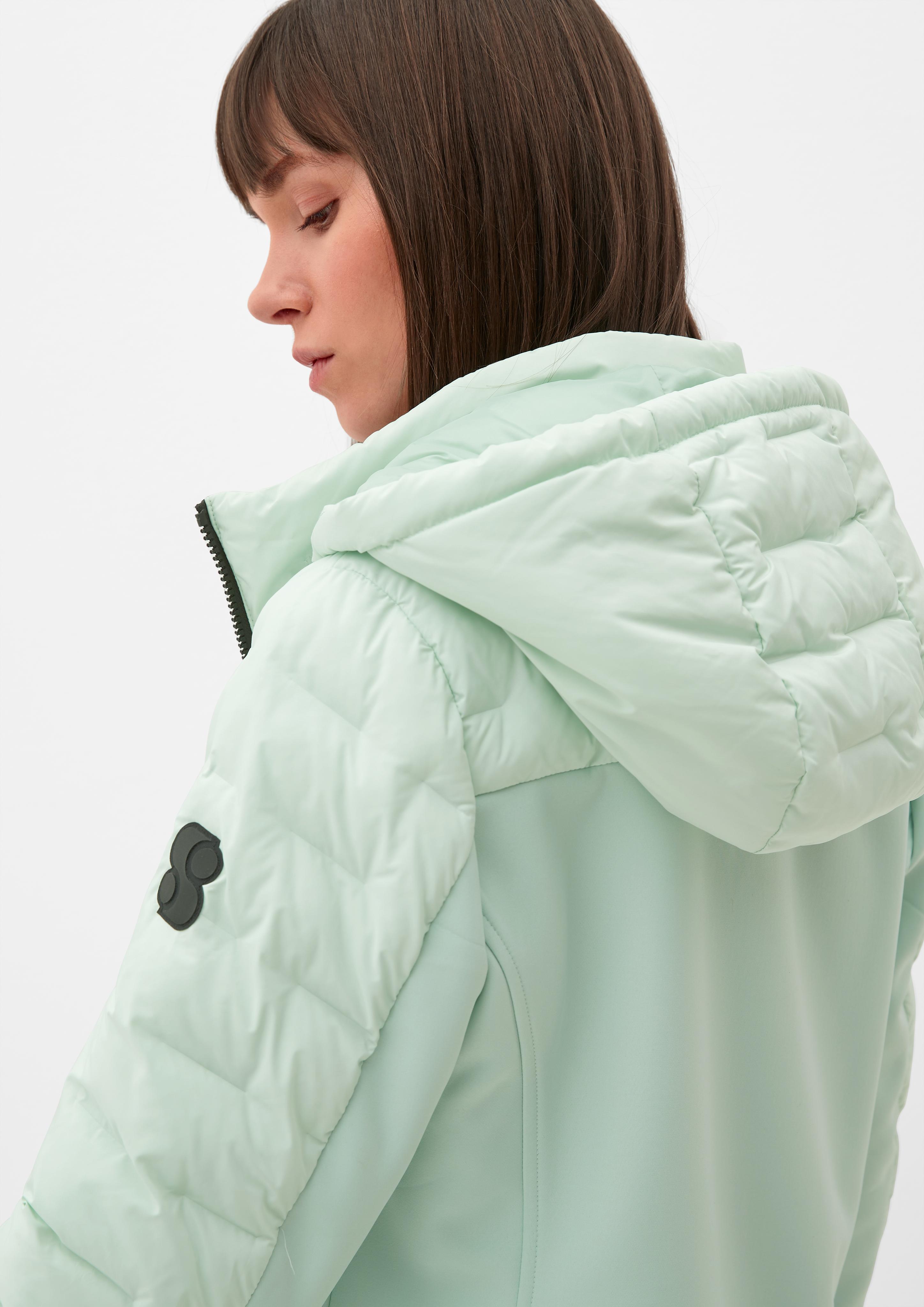 Wattierte Outdoor-Jacke im Fabricmix  2124392-6502