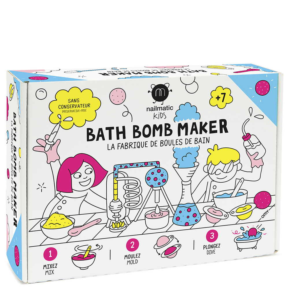 nailmatic COFFRET LA FABRIQUE DE BOULES DE BAIN Coffret DIY 4 boules bain et  4 couleurs