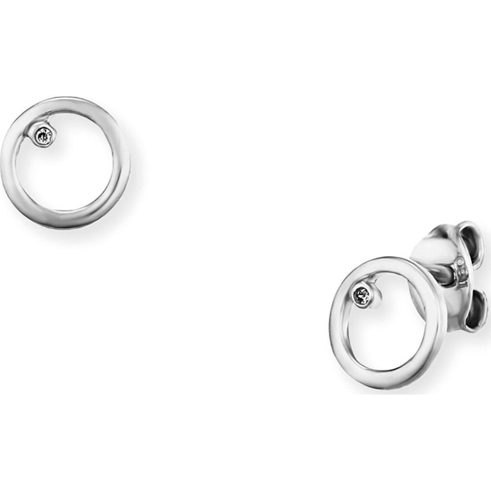 caï Boucles d'oreilles à fermoir à poussette 925 Argent Boucles d'oreilles