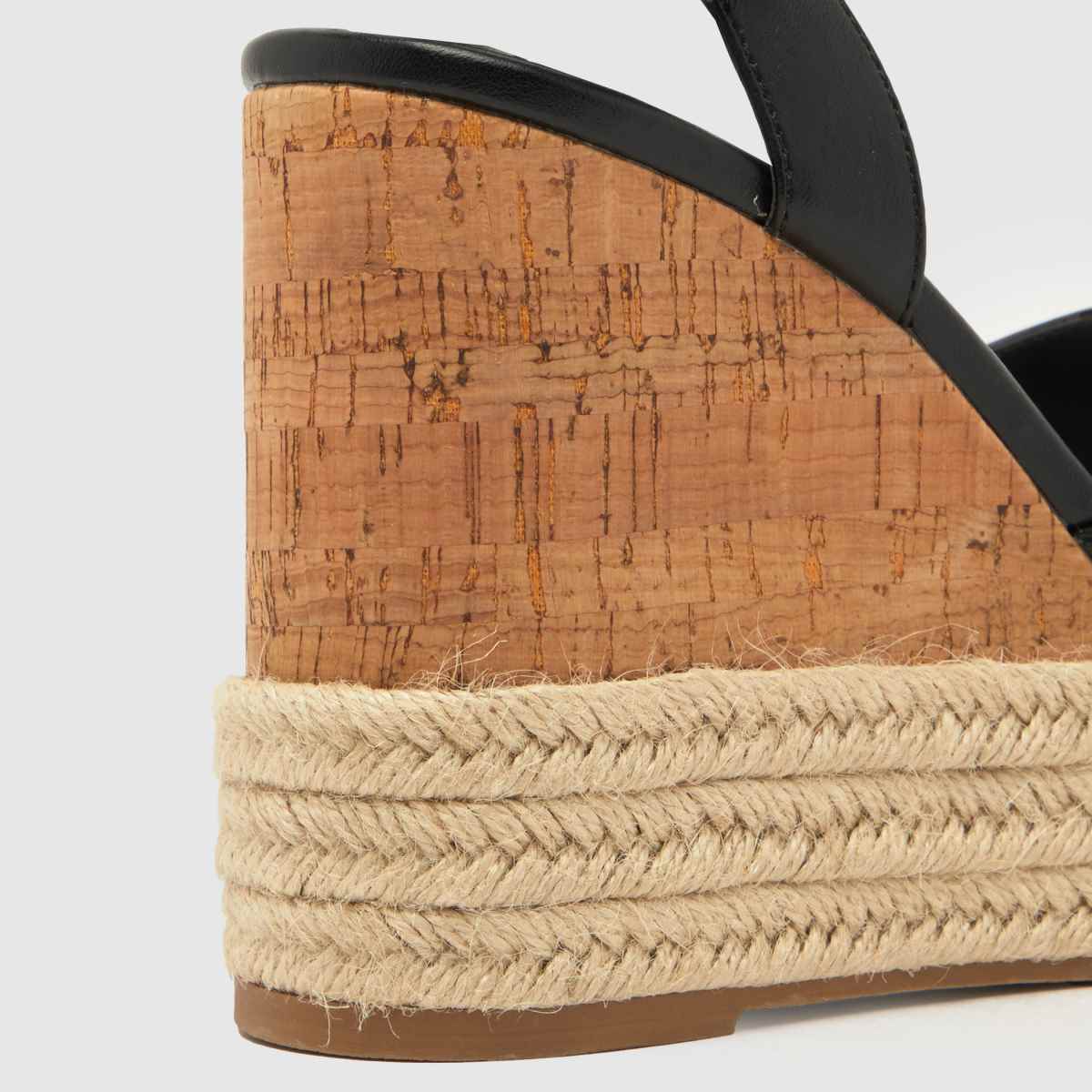 Schuh Valley – Svarta espadriller i kork med kilklack
