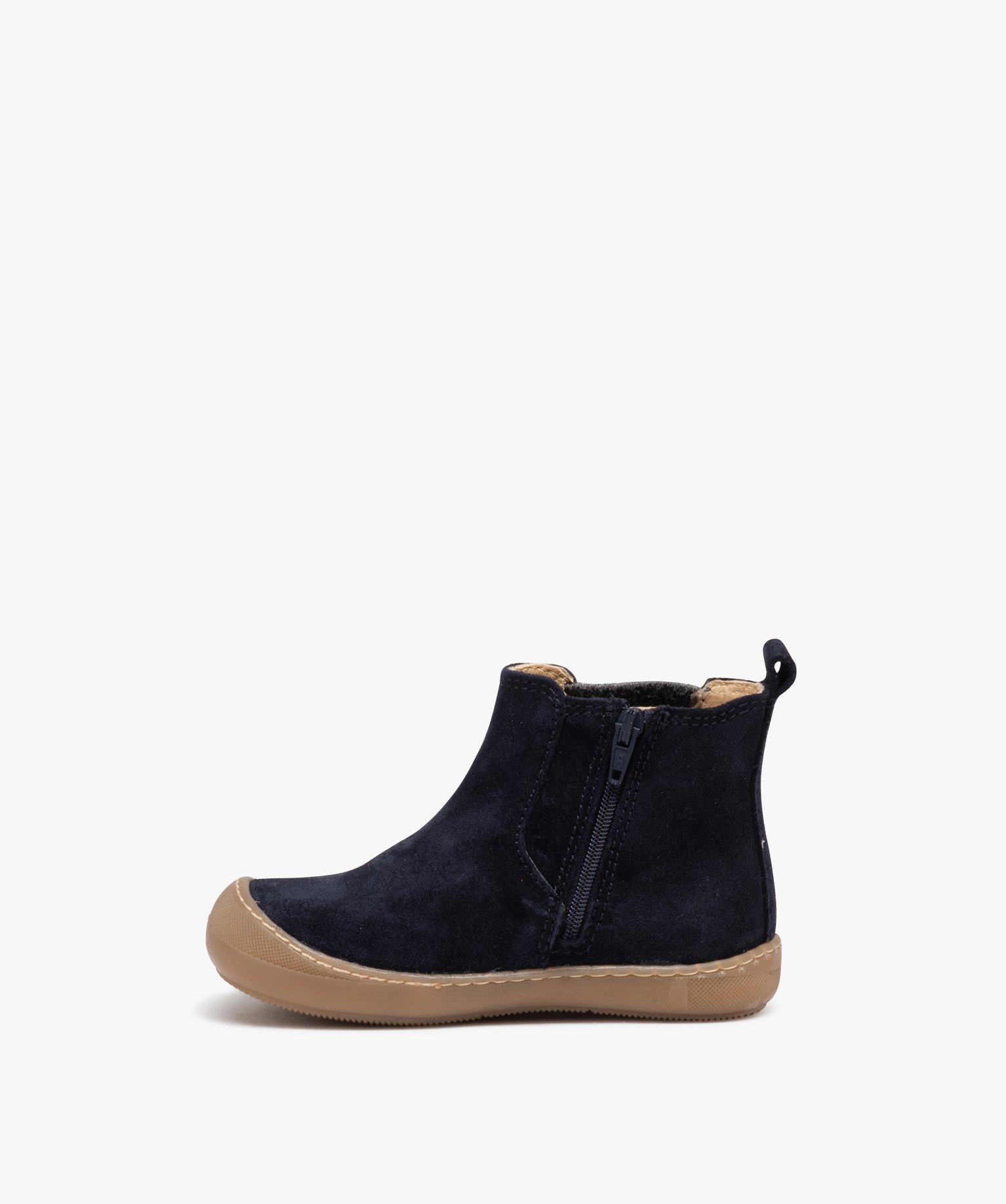 Boots Chelsea en cuir velours bébé Garçon - NA! marine | GEMO