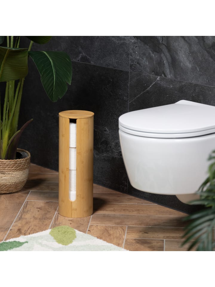 relaxdays Toilettenpapier Aufbewahrung in Natur - (H)42 x Ø14,5 cm günstig kaufen onesize