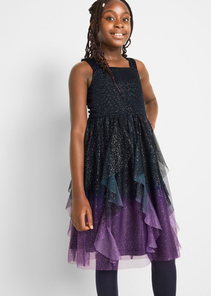 Festliches Mädchen Kleid mit Glitzer