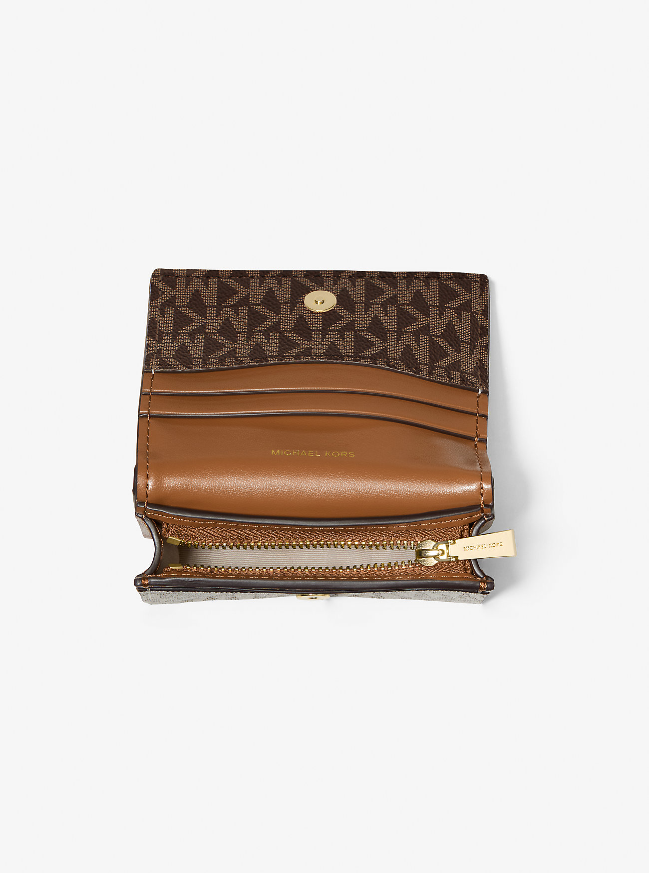 Hamilton Moderne Small Signature Logo Wallet - BRN/ACORN