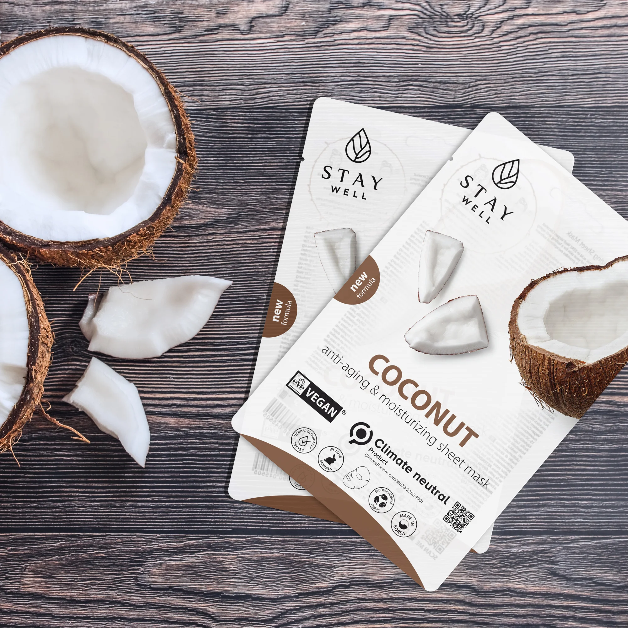 Vegan Μάσκα Προσώπου - COCONUT - Ενυδατική Μάσκα Προσώπου