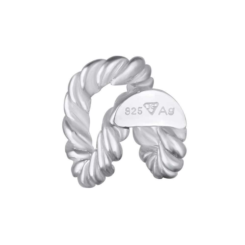 Elli Elli Boucles d'Oreilles Femmes Earcuff double torsadé look en argent sterling 925 Boucles d'oreilles
