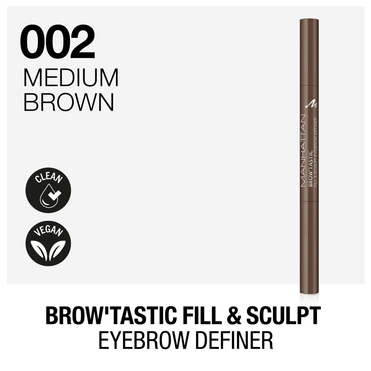 Augenbrauenstift Brow'Tastic Fill&Sculpt 002 Medium Brown, 0,25 g
