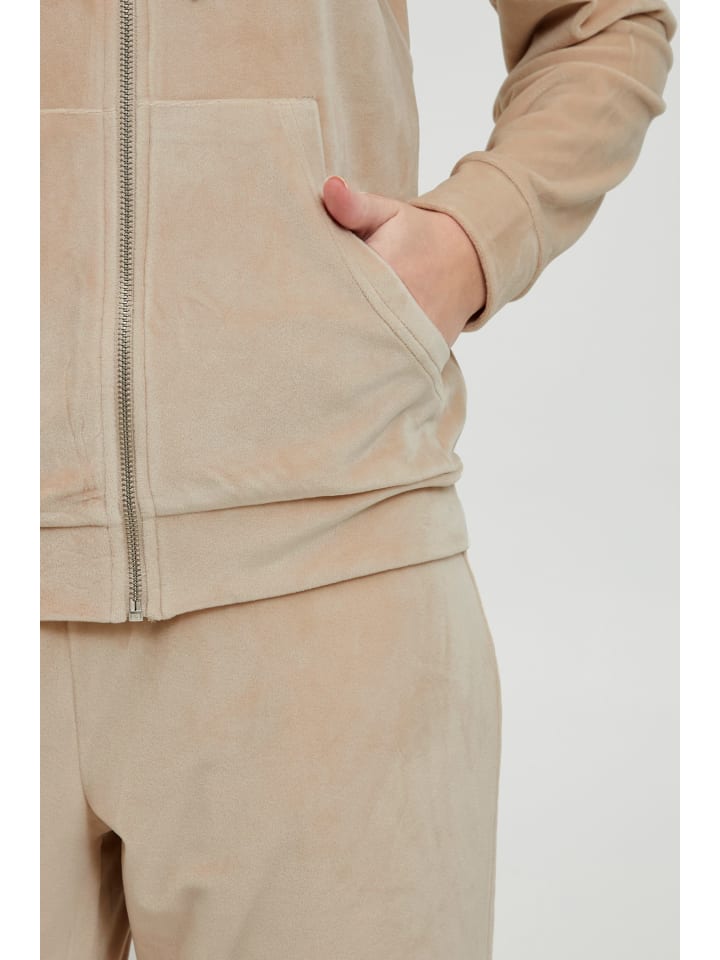 b.young Jogginganzug BYMITZA SET 3 - 20810786  Jogginganzug in Samt-Optik in Beige günstig kaufen