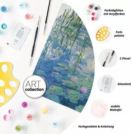 CreArt ART Collection: Seerosen (Monet) - Malen nach Zahlen für Erwachsene