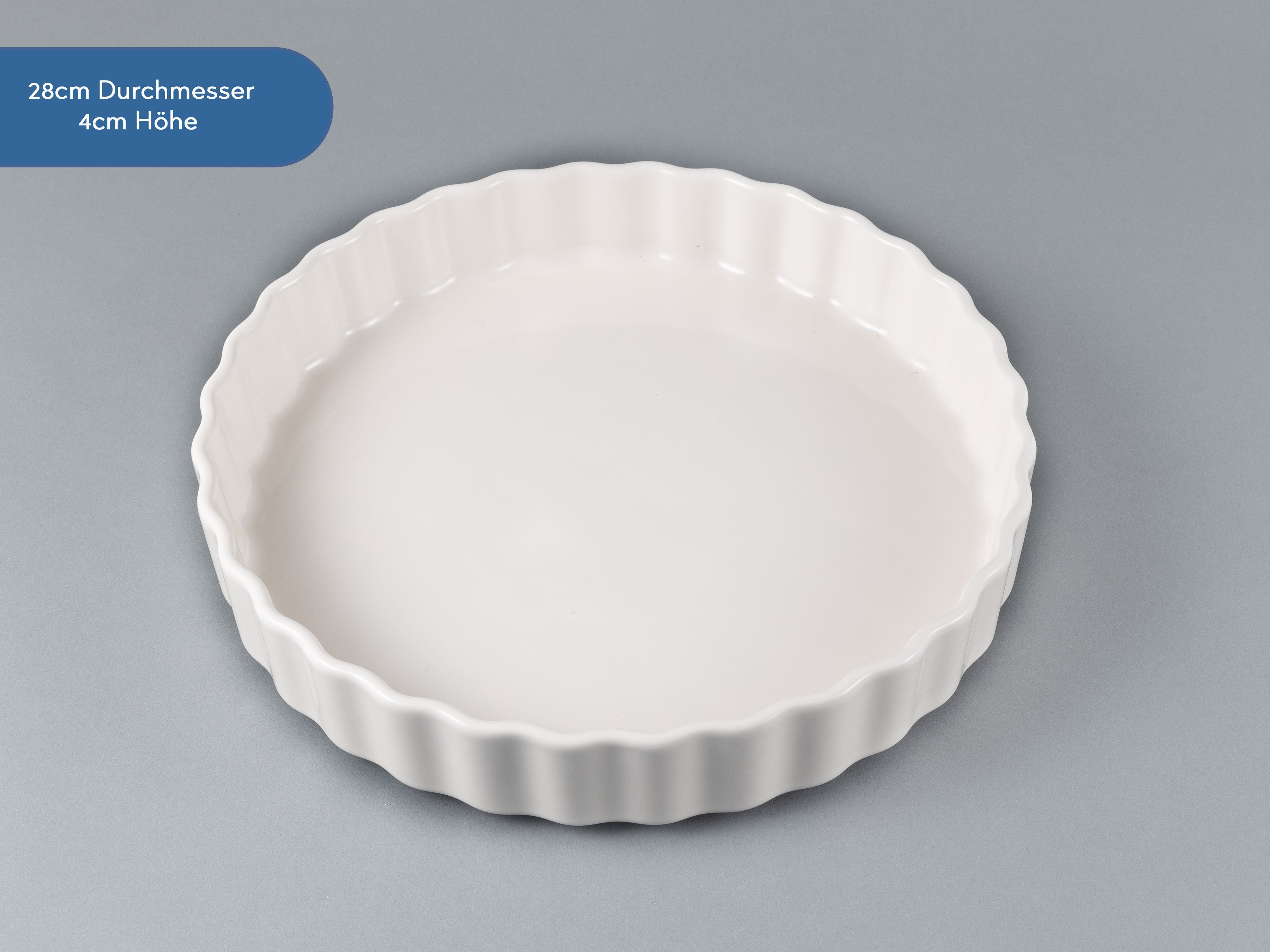 Hanseküche Quicheform Quicheform Keramik 28 cm, (Quicheform mit hohem Rand 1-tlg), Ideale Wärmeverteilung, Hoher Rand, Kratzfest