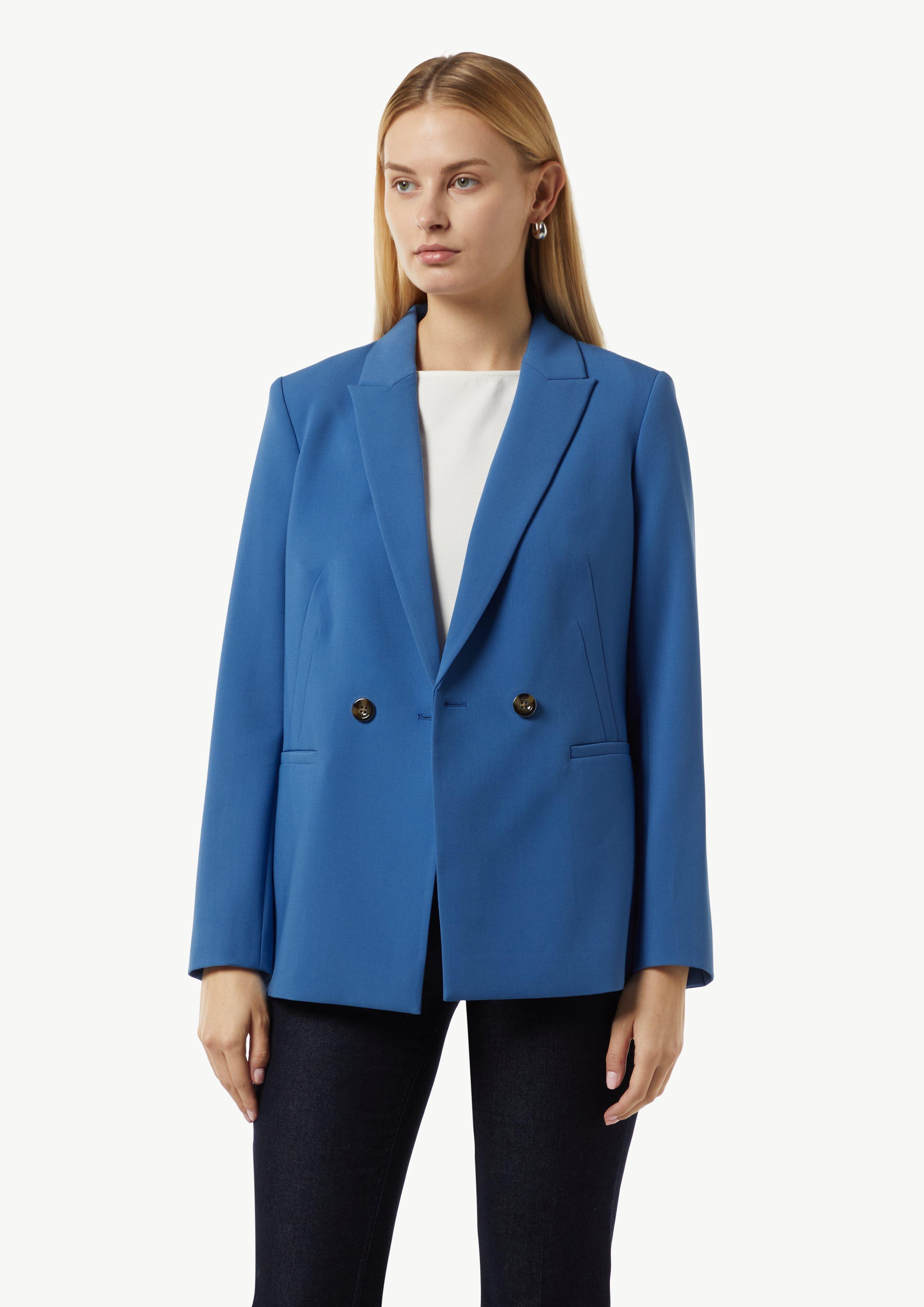Leichter Twill-Blazer im Regular Fit - royalblau