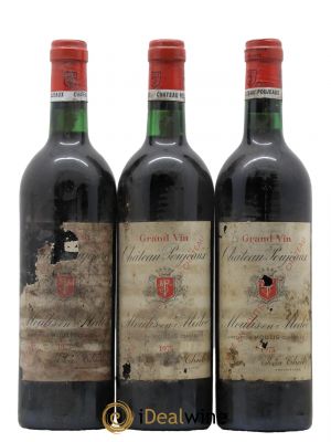 Château Poujeaux  1975 - Lot de 3 Bouteilles