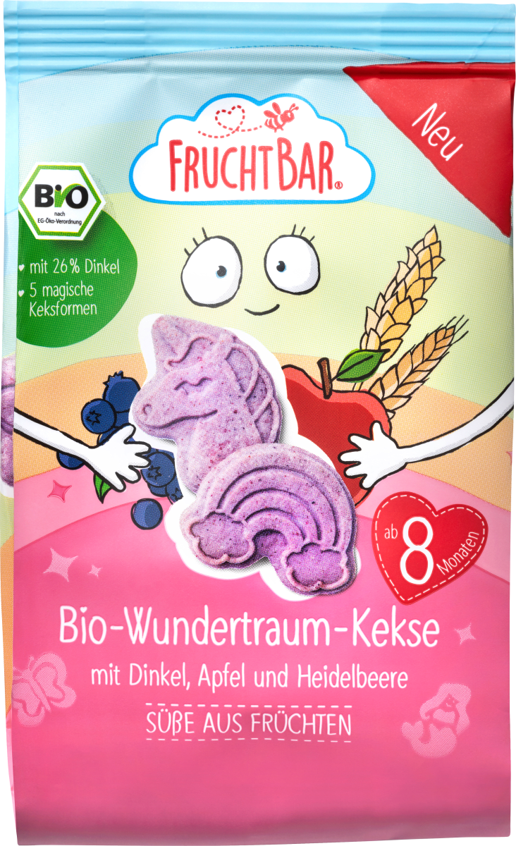 Babykekse Wundertraum-Kekse mit Dinkel, Apfel & Heidelbeere, ab 8 Monaten, 100 g