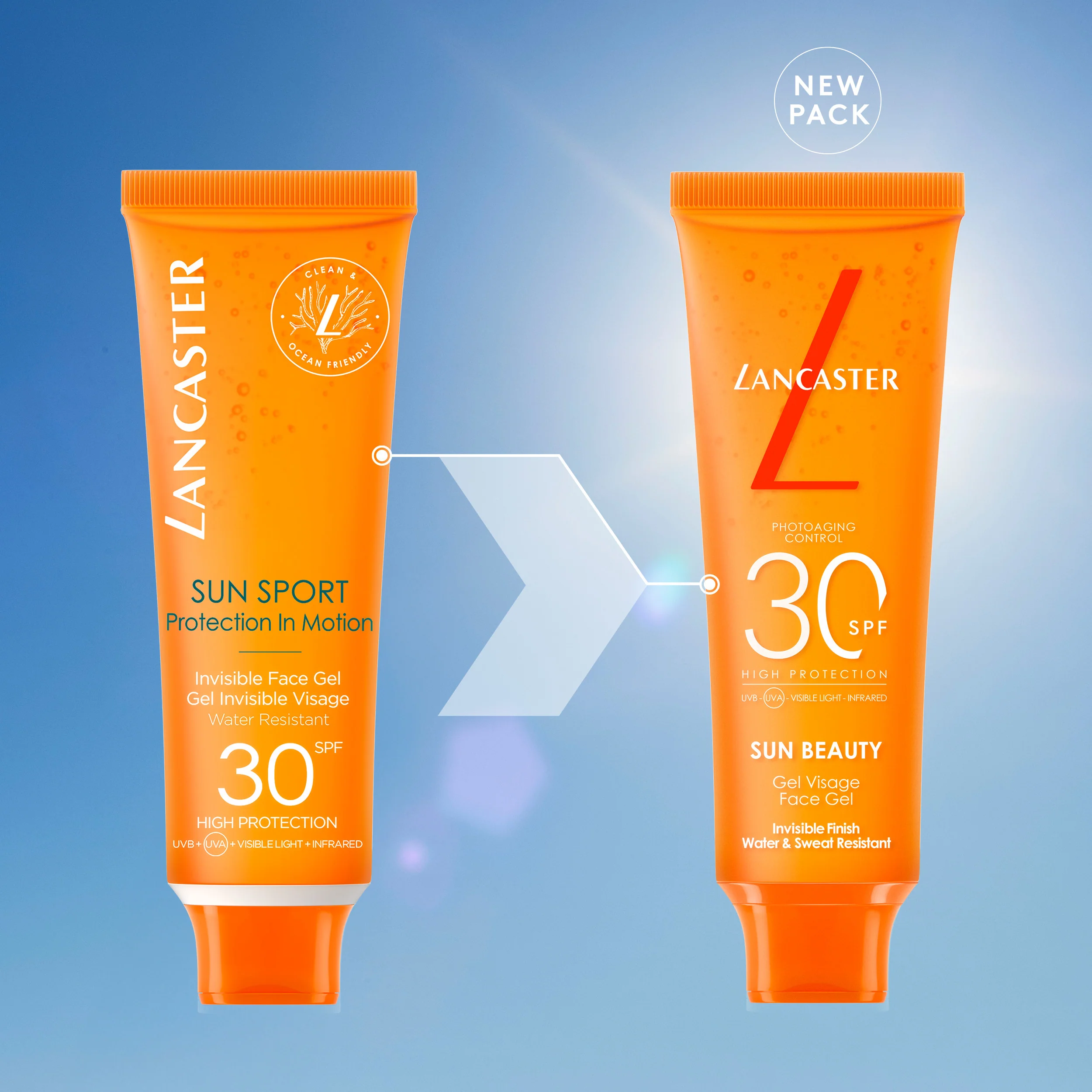 Sun Sport Invisible Face Gel SPF30 - Högt skyddande solskyddsmedel för ansiktet.