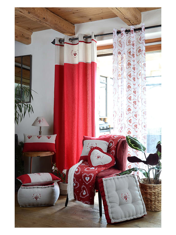 STOF France Kissen in Weiß/ Rot - (L)50 x (B)30 cm günstig kaufen onesize
