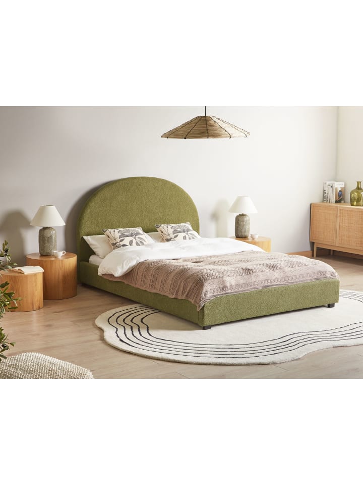 Beliani Doppelbett VAUCLUSE in Grün - (W) 154 x (H) 112 x (L) 214 cm günstig kaufen onesize