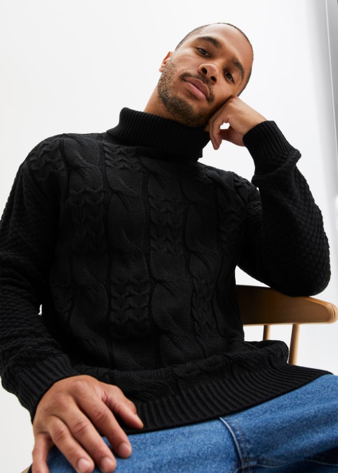 Rollkragenpullover, Loose Fit