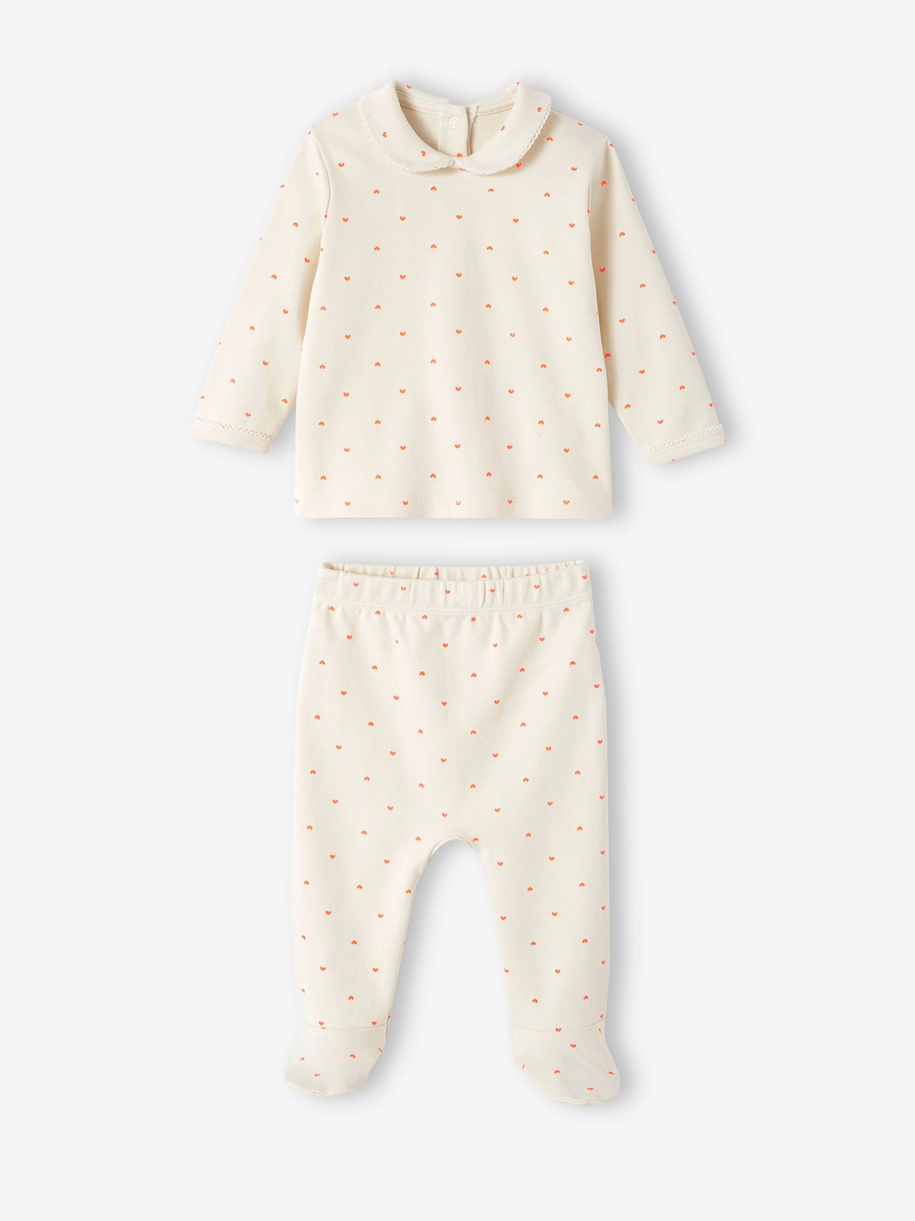 Vertbaudet 2er-Pack Baby Strampler Oeko-Tex - wollweiß