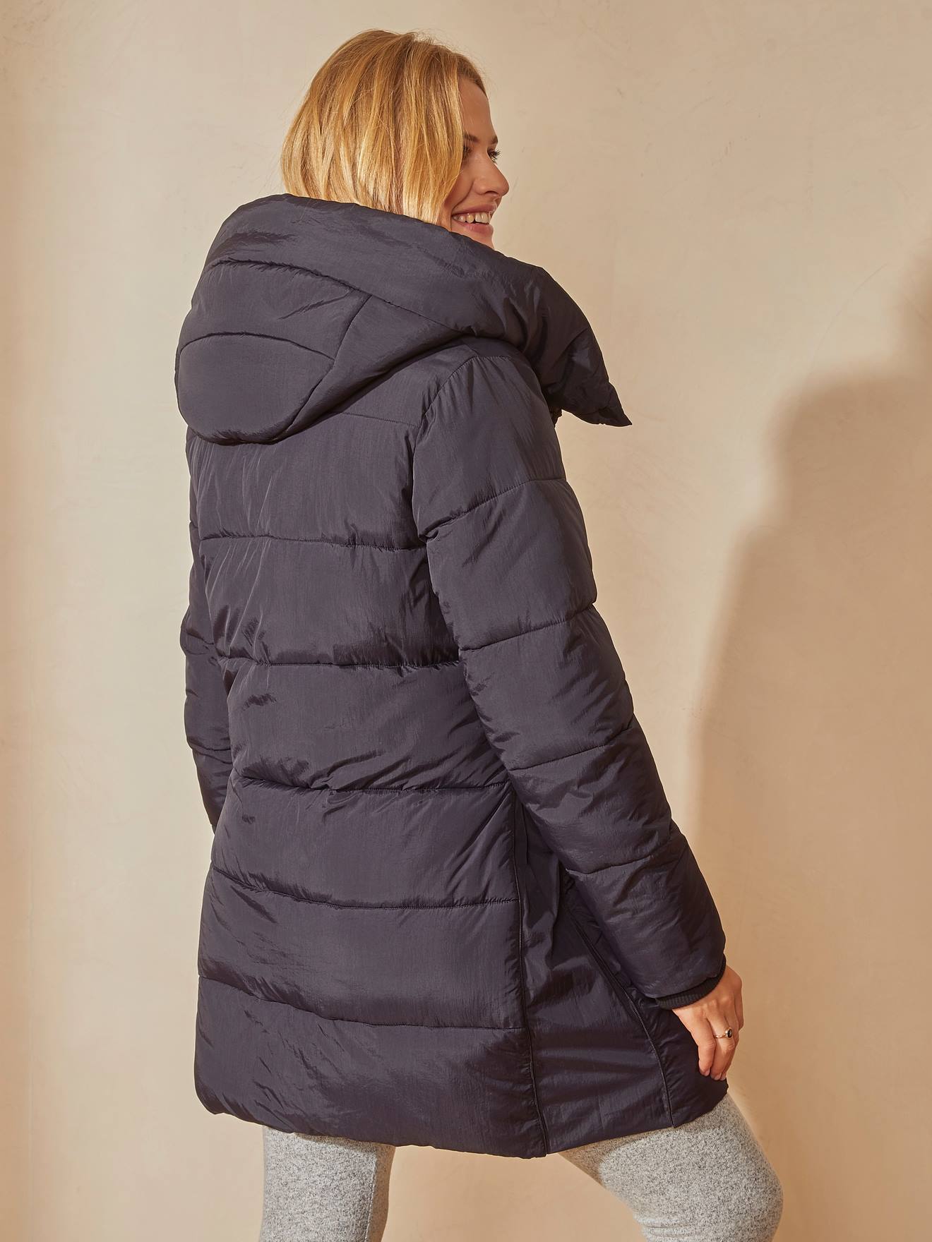Vertbaudet Steppjacke für Schwangerschaft & Stillzeit, Tragejacke, Recycling-Polyester - schwarz
