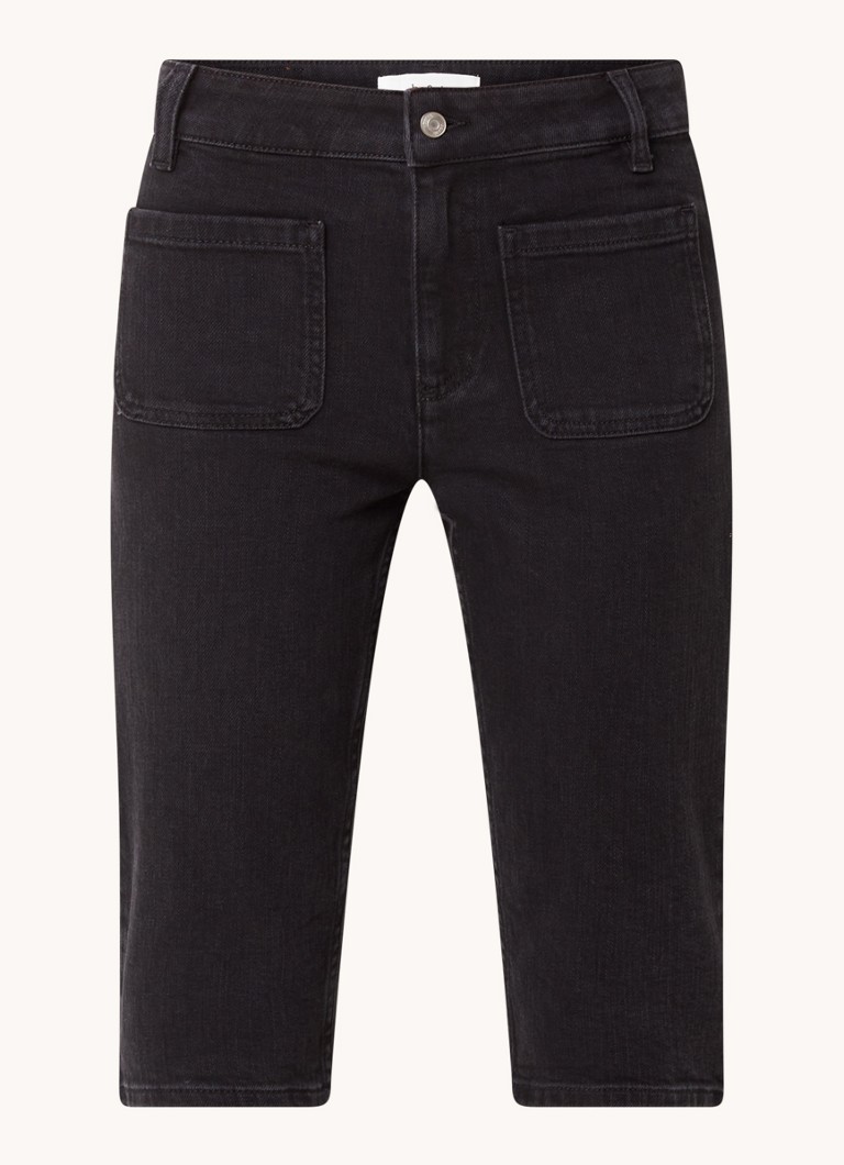 Pantaloni scurți din denim Ron cu talie înaltă și croială mulată de la Ba&sh