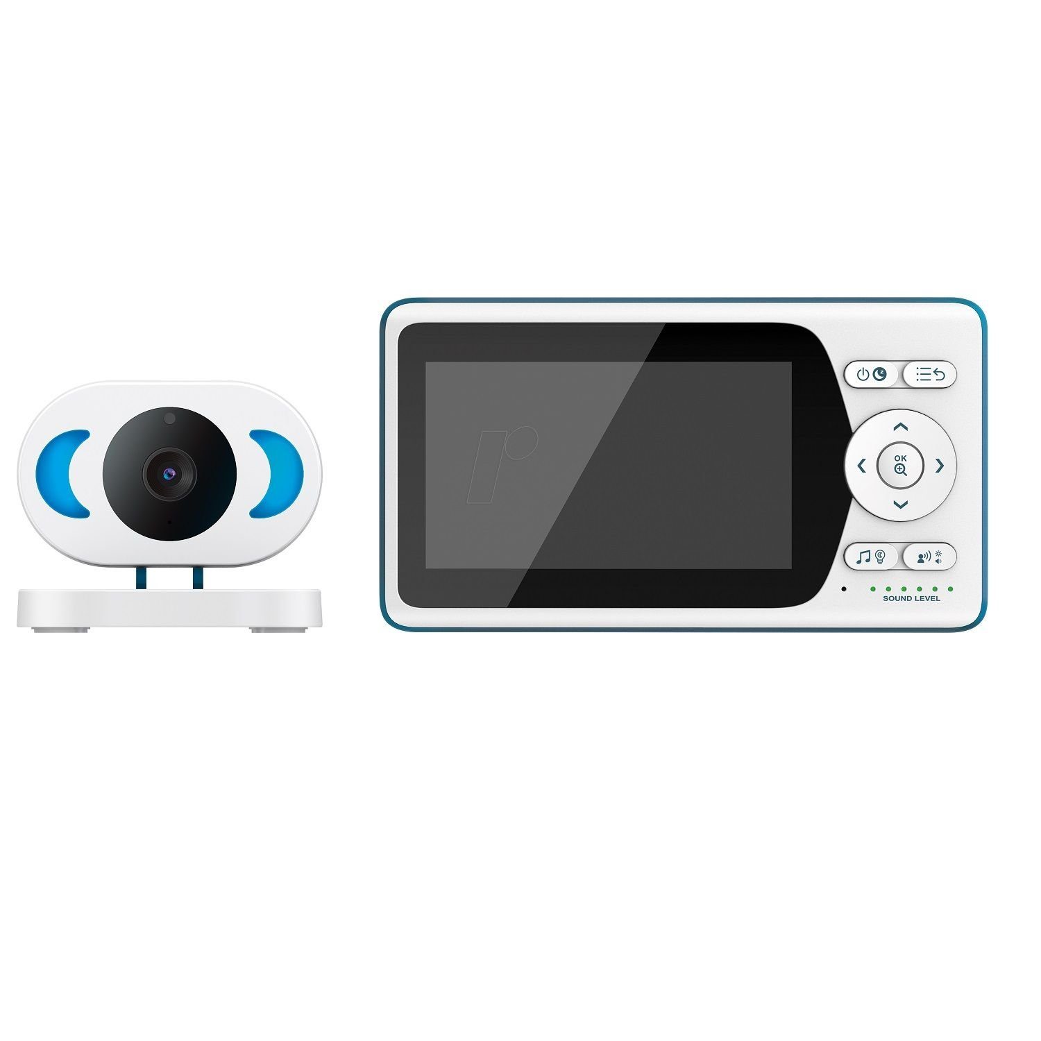 Telefunken Video-Babyphone VM-F400 Video-Babyphone 4.3'' Display Infrarotmodus 640x480px, Starre Kamera