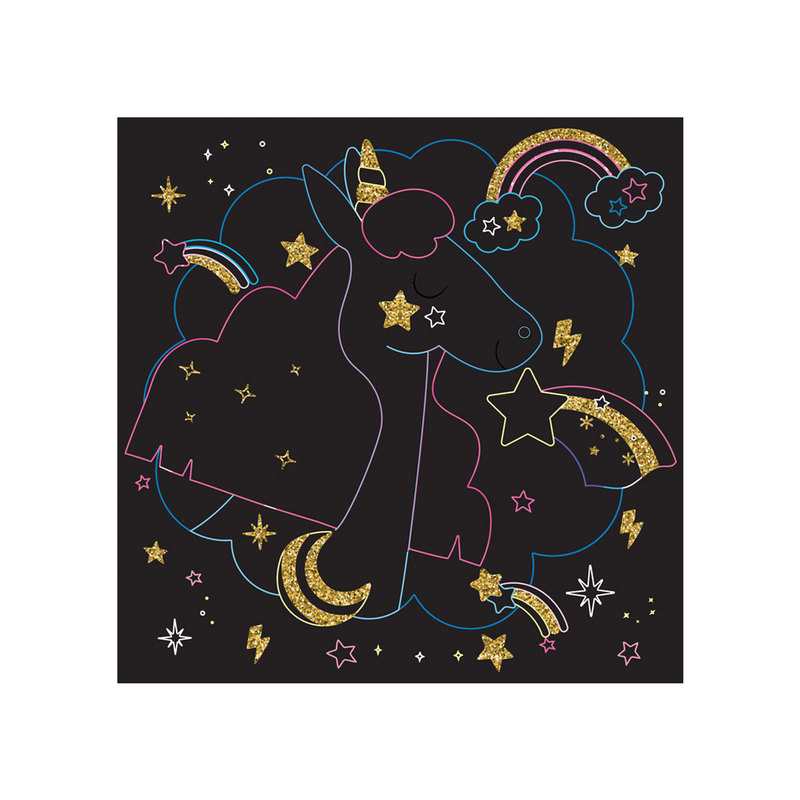 Pochette Cartes à gratter Licornes et chevaux - Gründ