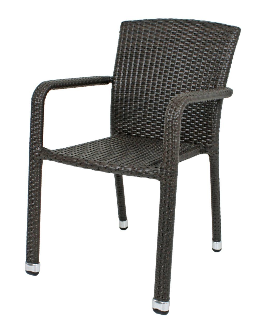 Garden Pleasure Stapelstuhl (2 St), 2x Stapelstuhl Armstuhl Balkon Terrasse Stuhl Stühle Sessel Rattan