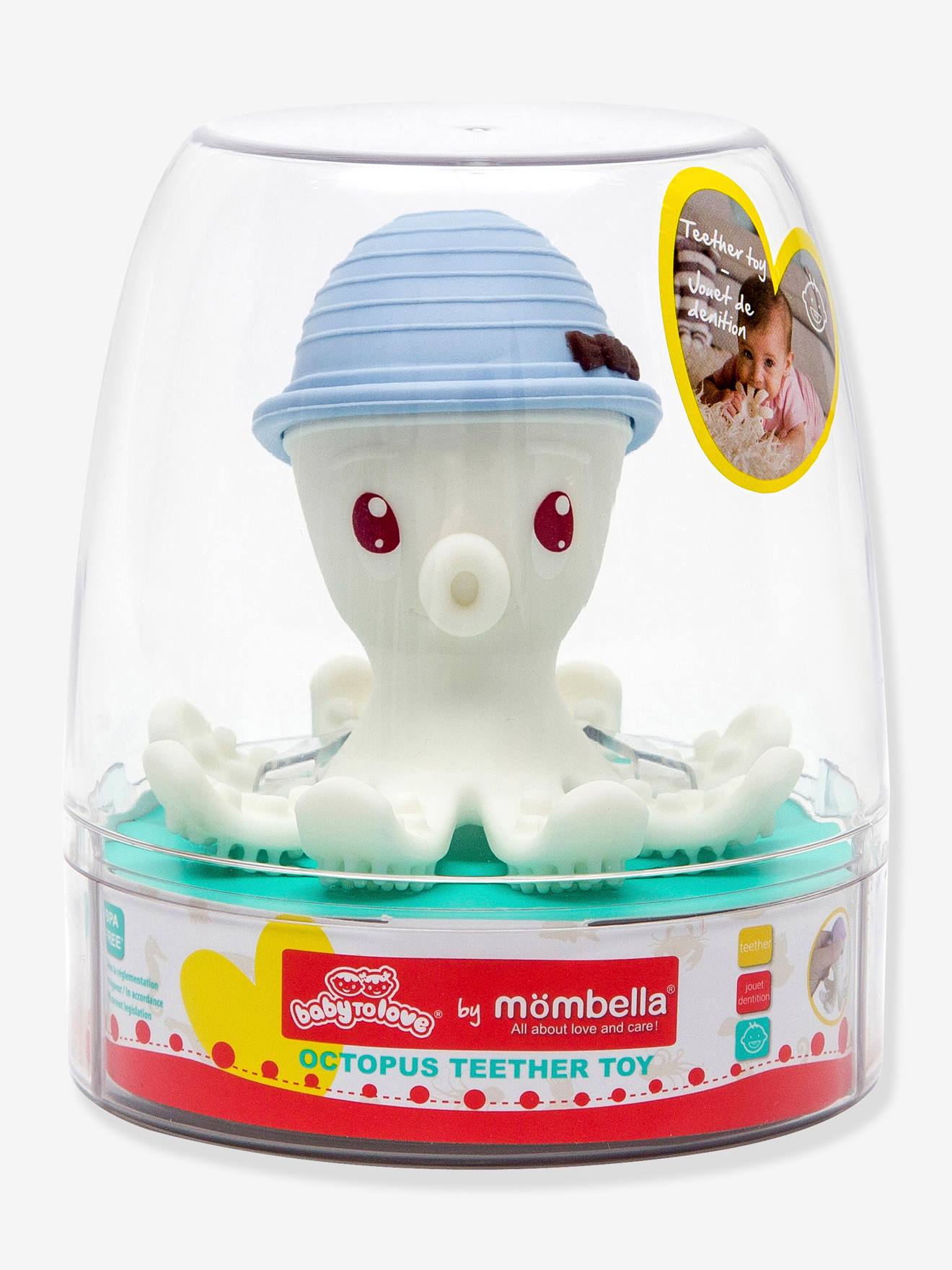 Little big friends Baby Beißspielzeug BONNIE, DIE KRAKE BABYTOLOVE - weiß/hellblau