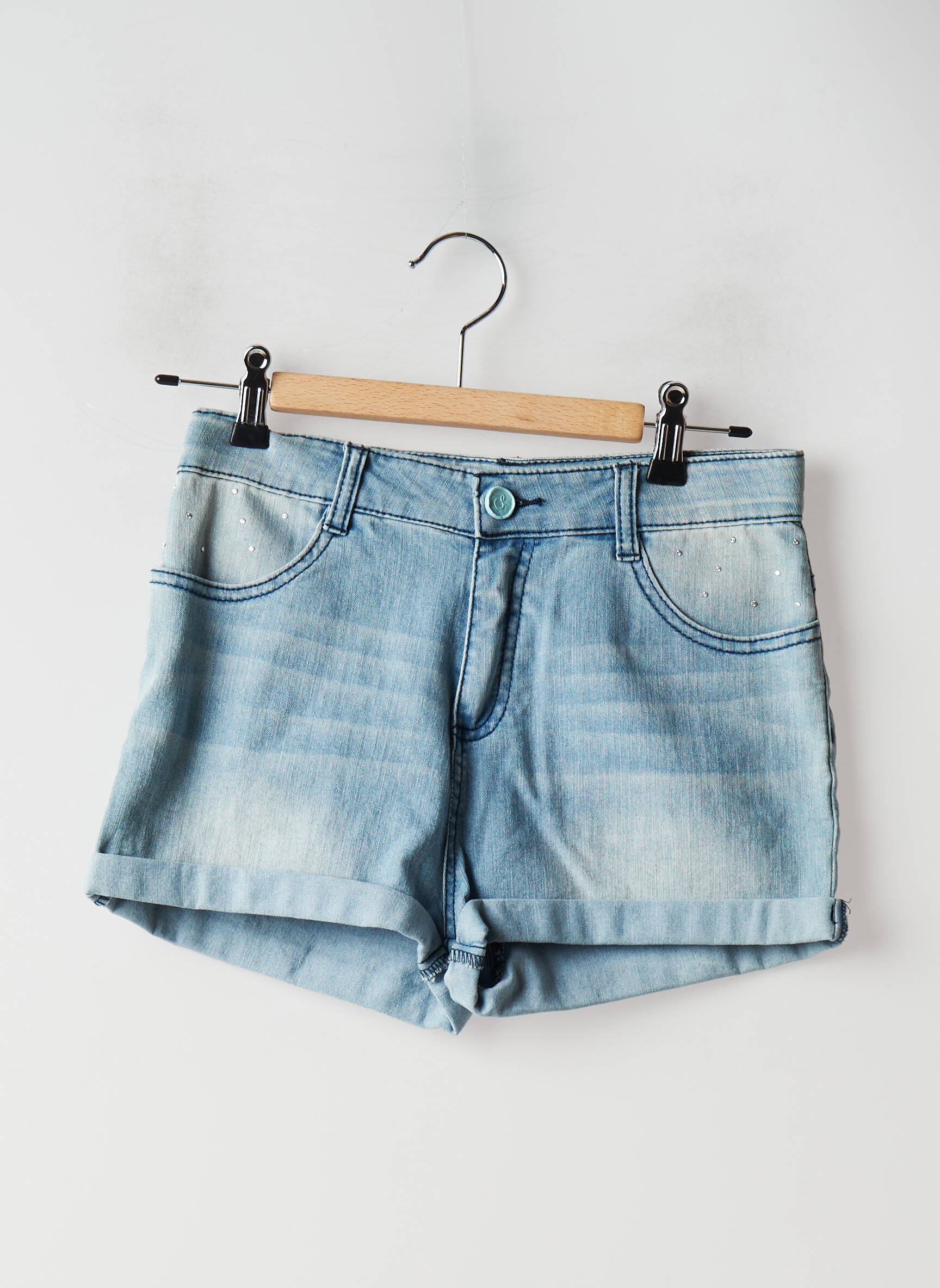 3 Pommes Shorts 1 Fille couleur bleu